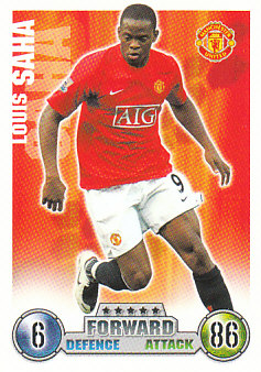 Louis Saha Manchester United 2007/08 Topps Match Attax #192